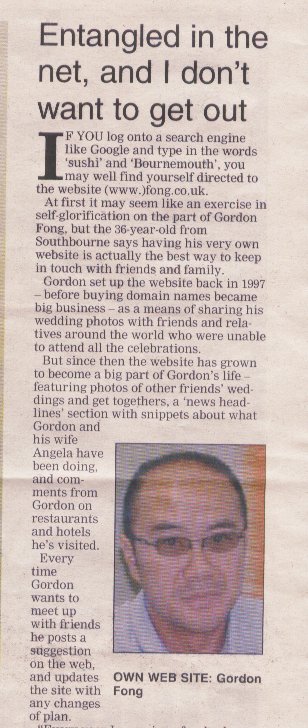 Gordon Fong in the Bournemouth Echo