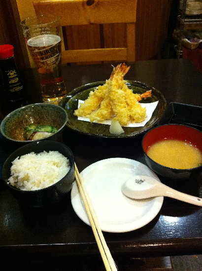 tempura prawn set meal